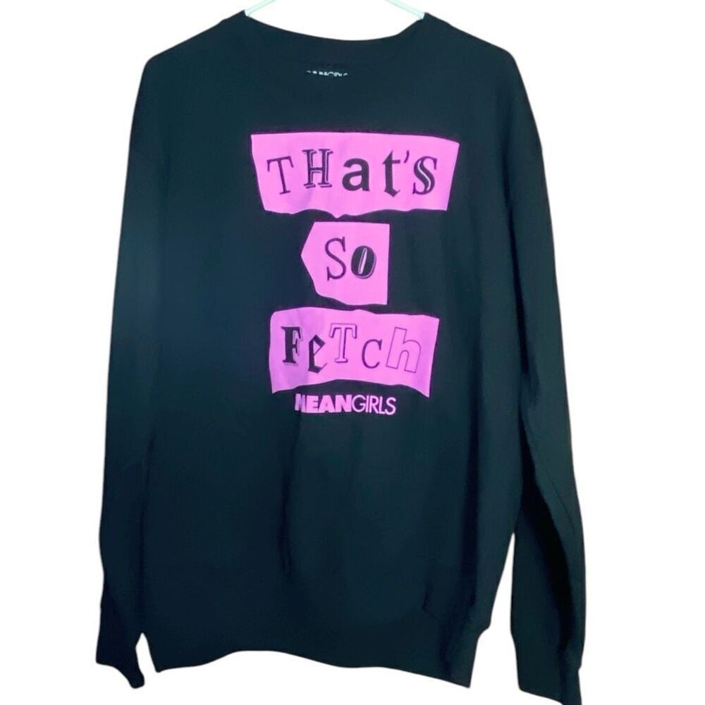 Mean Girls Womens Black "That's So Fetch" Crewneck Sweatshirt Size Medium